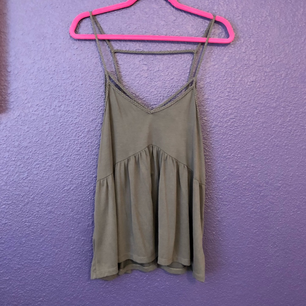 || AEO Braided Gray Top ||